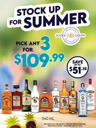 Alcool NB Liquor Stock up for Summer