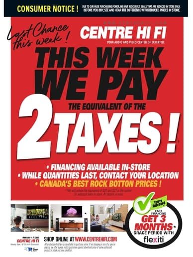 Centre Hi-Fi Weekly Flyer