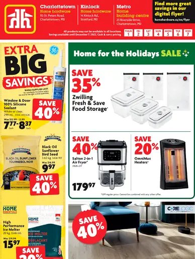 Home Hardware Building Centre Home for the Holidays Sale
