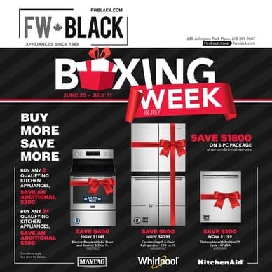 F.W. Black Ltd. Boxing Week in July