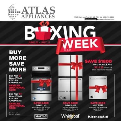 Atlas Appliances Événement vente en juillet