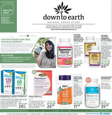 Down to Earth Natural Foods August