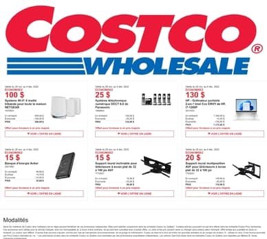 Costco Wholesale Circulaire hebdomadaire
