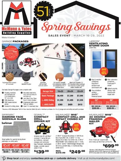McMunn & Yates Building Supplies Spring Savings Sales Event