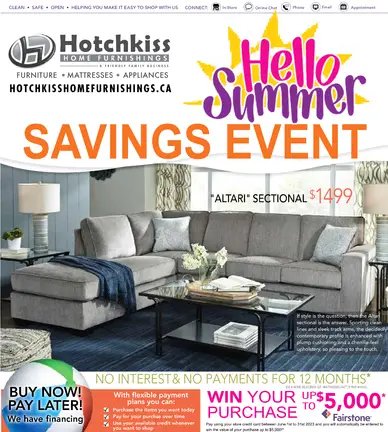 Hotchkiss Home Furnishings Monthly Flyer