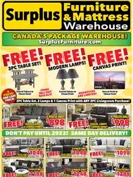Surplus Furniture and Mattress Warehouse Free! Free! Free!
