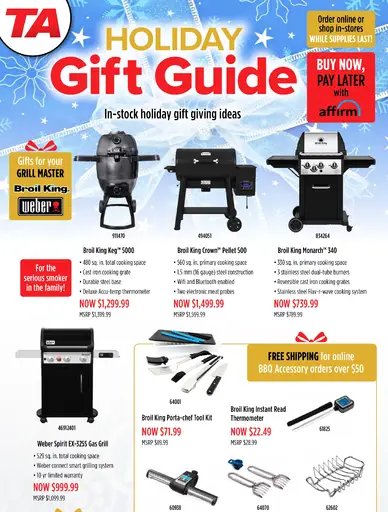 TA Appliances & Barbecues Holiday Gift Guide