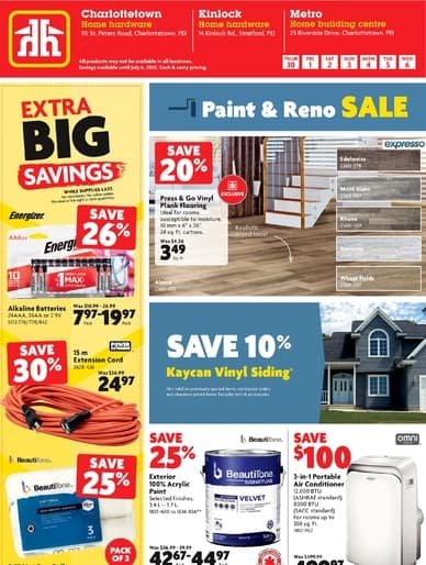 Home Hardware Building Centre Paint and Reno Sale
