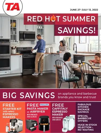 TA Appliances & Barbecues Red Hot Summer Savings!