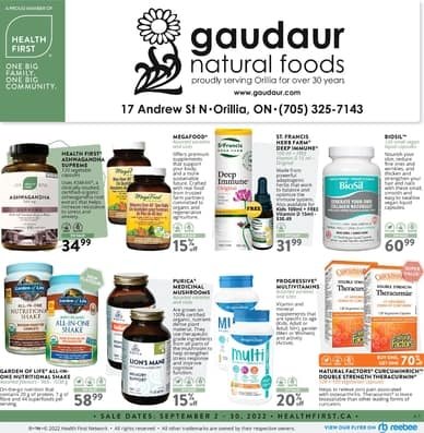 Gaudaur Natural Foods September