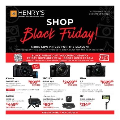 Henry's Shop Black Friday!