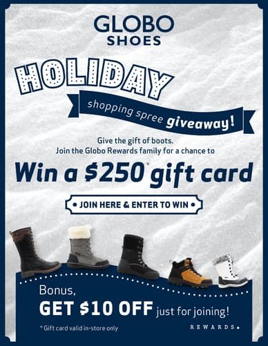 Globo Shoes Holiday Shopping Spree Giveaway!