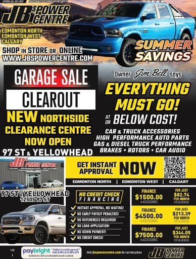 JB's Power Centre Monthly Flyer