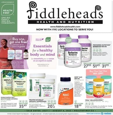 Fiddleheads Health & Nutrition July