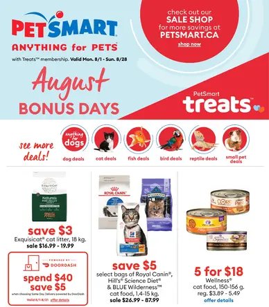 PetSmart August Bonus Days