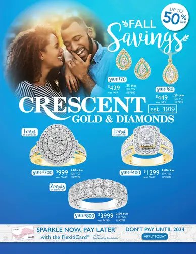 Crescent Gold & Diamonds Fall Savings
