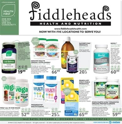 Fiddleheads Health & Nutrition November