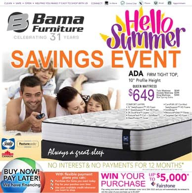 Bama Furniture Monthly Flyer