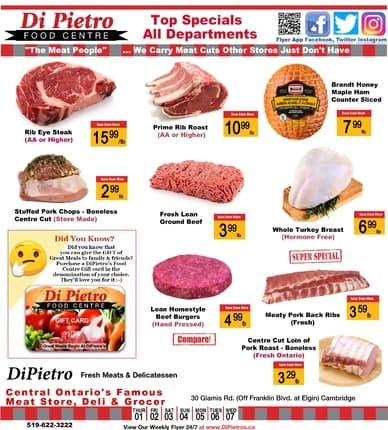 DiPietro's Fresh Meats Circulaire hebdomadaire