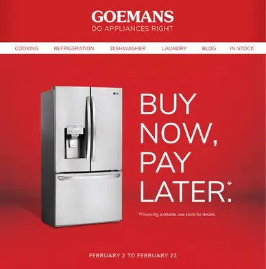 Goemans Appliances Buy Now, Pay Later