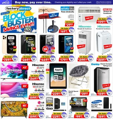 Factory Direct Block Buster Savings Event!