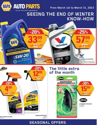 Napa Auto Parts Seeing the End of Winter Know-How
